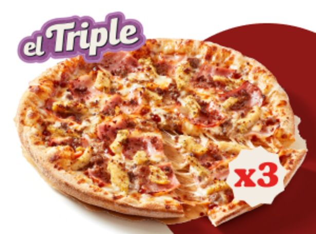 Oferta de El Triple: 3 medianas desde 9,95€ c/u por 29,85€ en Telepizza