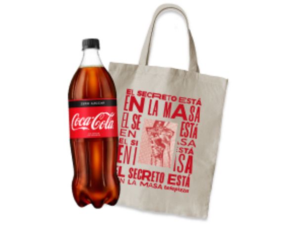 Oferta de 1L bebida + Bolsa Coca - Cola por 2,5€ en Telepizza