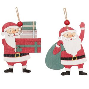 Oferta de Sachet 2 pendentifs Père Noël multicolores por 6,9€ en Maisons du Monde