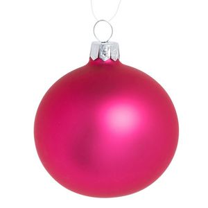 Oferta de Boule de Noël en verre rose fuchsia mat por 9€ en Maisons du Monde