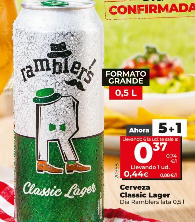 Oferta de Cerveza RAMBLERS  por 0,44€ en Dia Market