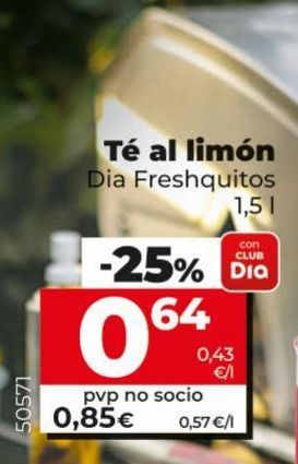 Oferta de TE AL MELOCOTON dIA  por 0,64€ en Dia Market