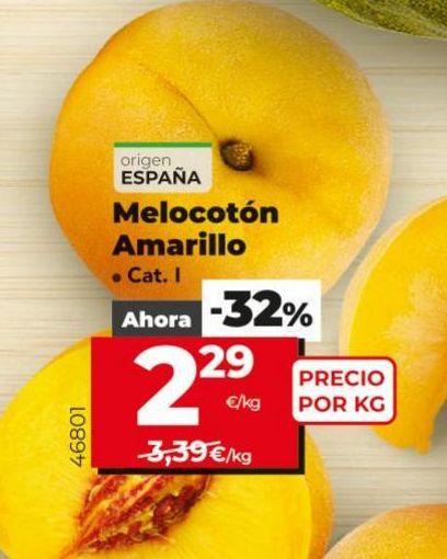 Oferta de Melocotones por 2,29€ en Dia Market