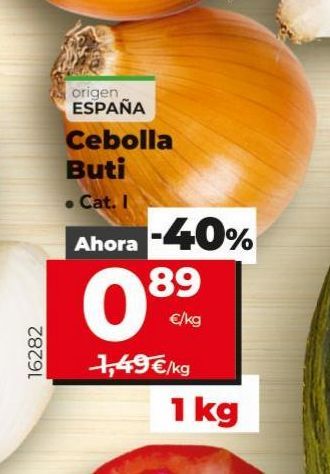 Oferta de Cebollas por 0,89€ en Dia Market
