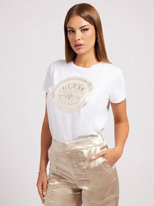 Oferta de Camiseta con estampado metalizado por 50€ en Guess