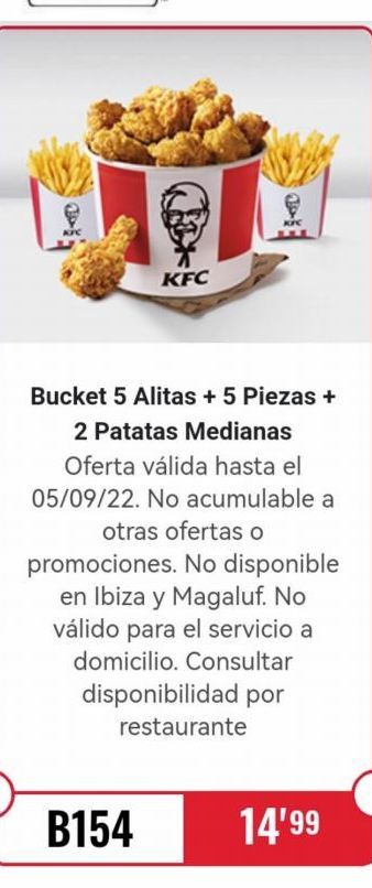 Oferta de Patatas KFC en KFC