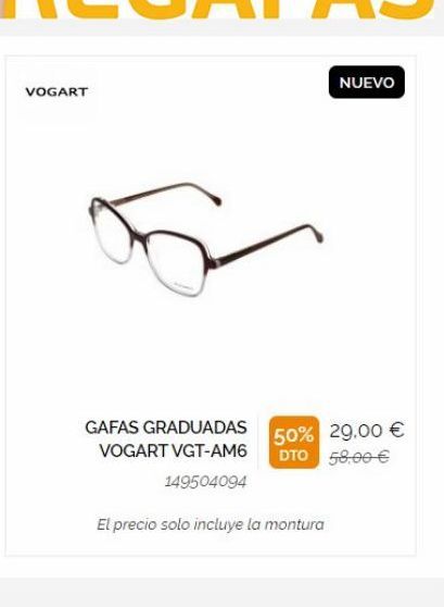 Oferta de Gafas graduadas  por 2900€ en General Óptica