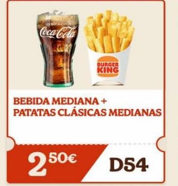 Oferta de Coca-Cola Coca-Cola por 50€ en Burger King