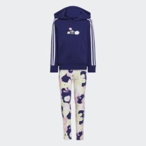 Oferta de Conjunto de sudadera con capucha y mallas Flower Print por 39€ en Adidas