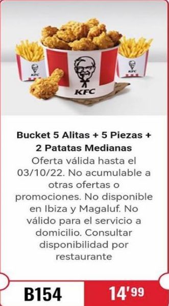 Oferta de Patatas  en KFC
