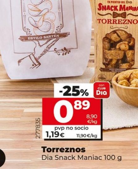 Oferta de Torreznos Dia por 0,89€ en Dia Market