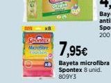 Oferta de Bayeta microfibra Spontex por 7,95€ en Cadena88
