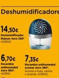 Oferta de Deshumidificador Rubson por 14,5€ en Cadena88