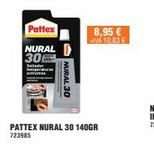 Oferta de Pattex  NURAL 30  Sellader  PATTEX NURAL 30 140GR 723985  NURAL 30  8,95 € IVA 10.83 €  por 8,95€ en Optimus