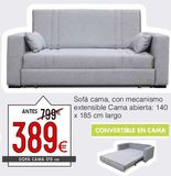 Oferta de Sofá cama por 389€ en ATRAPAmuebles