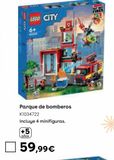 Oferta de LEGO City - Parque de bomberos por 59,99€ en ToysRus