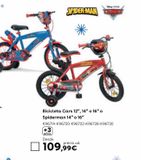 Oferta de Bicicletas Cars por 109,99€ en ToysRus