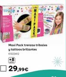 Oferta de Maxi Pack trenzas tribales y tatoos brillantes por 29,99€ en ToysRus