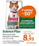 Oferta de Pienso para gatos Science plan por 17,85€ en TiendAnimal