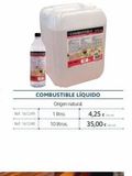 Oferta de 161249  161248  D  COMBUSTIBLE  COMBUSTIBLE LÍQUIDO  Origen natural  1 tro  10 litros.  4,25€ 35,00€  en Makro