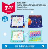 Oferta de Tapete mágico para dibujar con agua MUNDO DIVER  por 7,99€ en ALDI