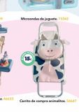 Oferta de 15€  OPEN  Microondas de juguete. 73342  Carrito de compra animalitos. 34647  por 15€ en Tiendas MGI