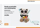 Oferta de Panda arrastrable con minilooping  691843263 Con 2 loopings y 4 bolas de madera.  14,99€  NEW  Wild Collection  12m  por 14,99€ en EurekaKids