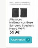 Oferta de Altavoces inalámbricos Bose por 399€ en La tienda en casa