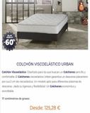 Oferta de Colchón viscoelástico urban por 125,28€ en Dormitienda