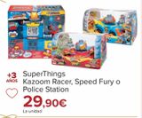 Oferta de SuperThings Kazoom Racer,  Speed Fury o Police Station por 29,9€ en Carrefour