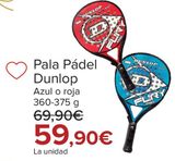 Oferta de Pala Pádel Dunlop por 59,9€ en Carrefour