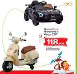 Oferta de Runruntoys Mercedes o Vespa 12V por 118,9€ en Carrefour