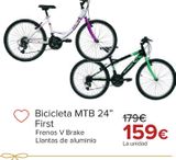 Oferta de Bicicleta MTB 24" First por 159€ en Carrefour