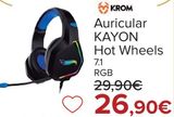 Oferta de Auricular KAYON Hot Wheels KROM  por 26,9€ en Carrefour