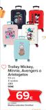 Oferta de Trolley Mickey, Minnie, Avengers o Aristogatos por 69€ en Carrefour
