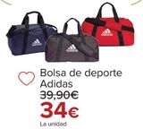 Oferta de Bolsa de deporte Adidas por 34€ en Carrefour