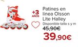 Oferta de Patines en línea Olsson Lite Halley por 39,9€ en Carrefour
