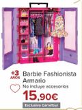 Oferta de Barbie Fashionista Armario por 15,9€ en Carrefour