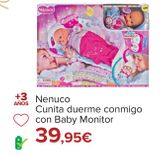 Oferta de Nenuco Cunita duerme conmigo con Baby Monitor por 39,95€ en Carrefour