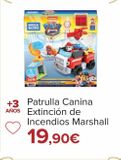 Oferta de Patrulla Canina Extinción de Incendios Marshall por 19,9€ en Carrefour