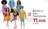 Oferta de Barbie o Ken Fashionista por 11,4€ en Carrefour
