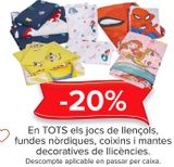 Oferta de En TODOS los juegos de sábanas, funda nórdicas, cojines y mantas decorativas de licencias  en Carrefour