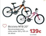 Oferta de Bicicleta MTB 20" por 139€ en Carrefour