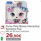 Oferta de Purse Pets Bolso Interactivo Rainbow Pup  por 26,9€ en Carrefour