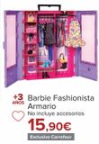 Oferta de Barbie Fashionista Armario  por 15,9€ en Carrefour