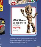 Oferta de LEGO® Marvel Yo Soy Groot  +10 años. 49.99€ 557628  LEGO, the LEGO logo and the Minifigure are trademarks of the LEGO Group ©2022 The LEGO Group. ©2022 MARVEL  en Juguetería Poly