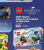 Oferta de LEGO INFINITY  SAGA  LEGO® Marvel  Camiones de Combate de Hulk y Rino +4 años.  22€ 555830  VESO  PA  FIDEL  en Juguetería Poly