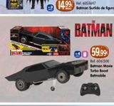 Oferta de THAT  ACTOR AN  BATMAN  TUDO BOOST BATMOBILE  RC  +3  AÑOS  DC  14.99€ Ref. 6055697  UNIDAD  +4 AROS  BATMAN  59.99€  Ref. 6061300 Batman Movie  Turbo Boost Batmobile   por 5999€ en Todojuguete