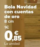 Oferta de Bola de navidad con cuentas de oro  por 0,85€ en Carrefour