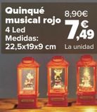 Oferta de Quinqué musical rojo  por 7,49€ en Carrefour
